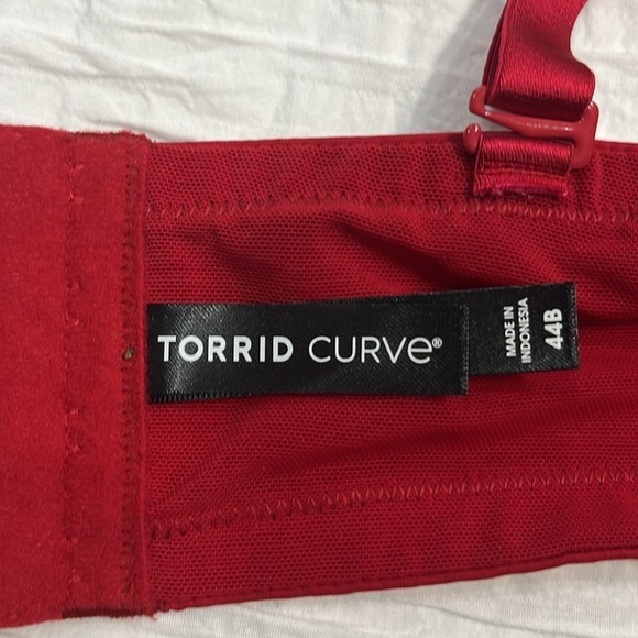 Torrid Curve bra red padded push-up women’s 44B adjustable straps - Picture 12 of 15